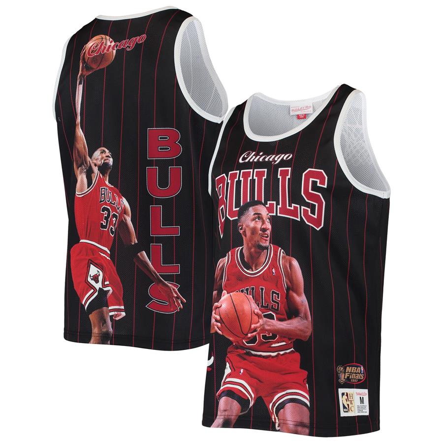 Scottie Pippen Chicago Bulls Mitchell & Ness Hardwood Classics Player Tank Top - Black