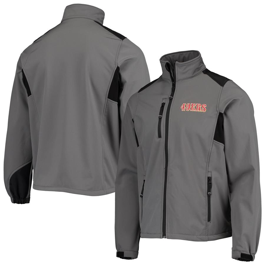 San Francisco 49ers Dunbrooke Softshell Fleece Full-Zip Jacket - Charcoal