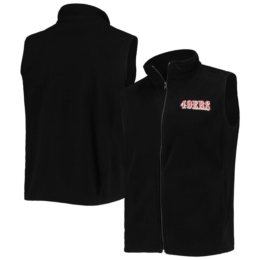 San Francisco 49ers Dunbrooke Houston Fleece Full-Zip Vest - Black
