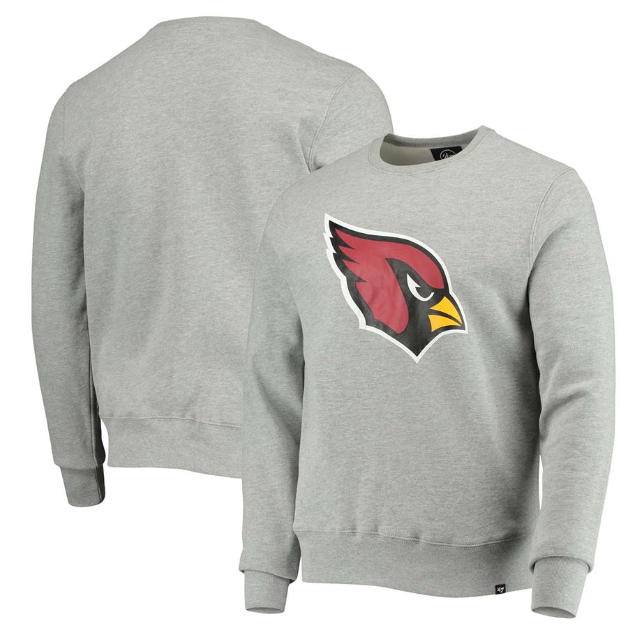 Arizona Cardinals '47 Imprint Headline Logo Pullover Sweatshirt - Heathered Gray