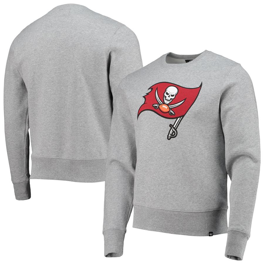 Tampa Bay Buccaneers '47 Imprint Headline Logo Pullover Sweatshirt - Heathered Gray
