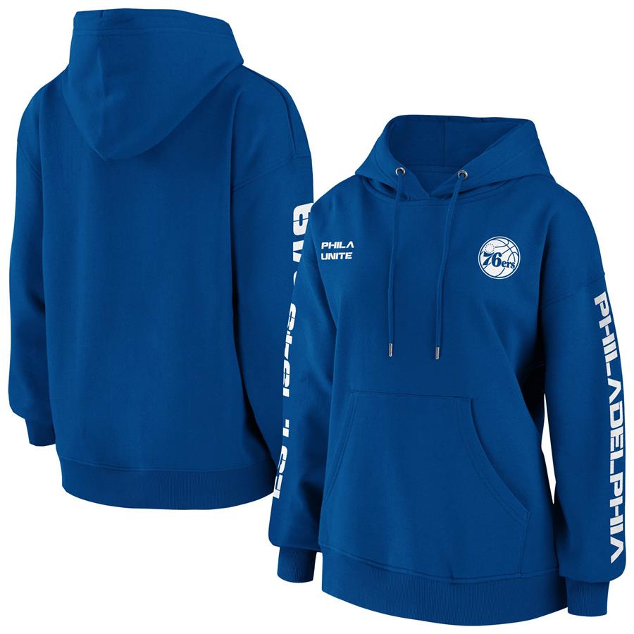 Philadelphia 76ers WEAR by Erin Andrews Women's Pullover Hoodie - Royal
