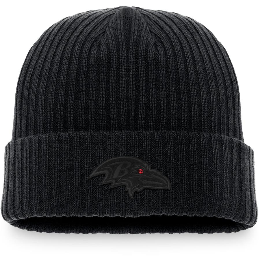 Baltimore Ravens Fanatics Branded Tonal Cuffed Knit Hat - Black