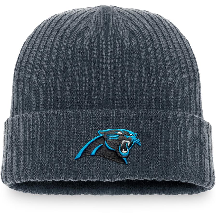 Carolina Panthers Fanatics Branded Dark Shadow Cuffed Knit Hat - Charcoal