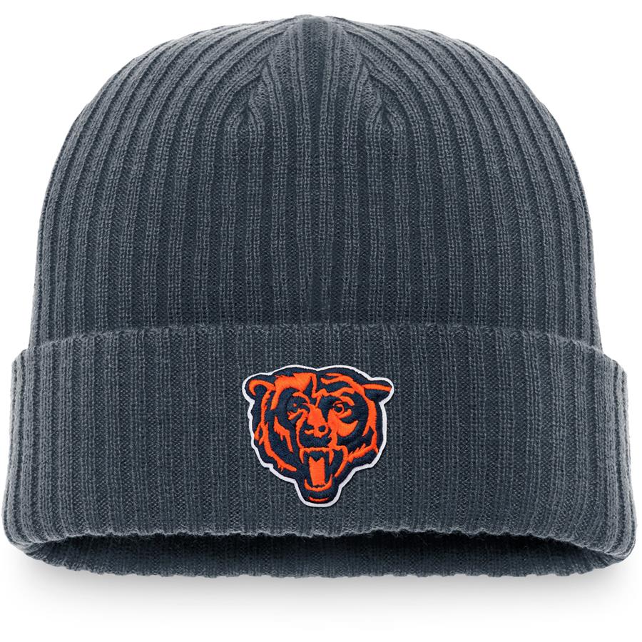 Chicago Bears Fanatics Branded Dark Shadow Cuffed Knit Hat - Charcoal