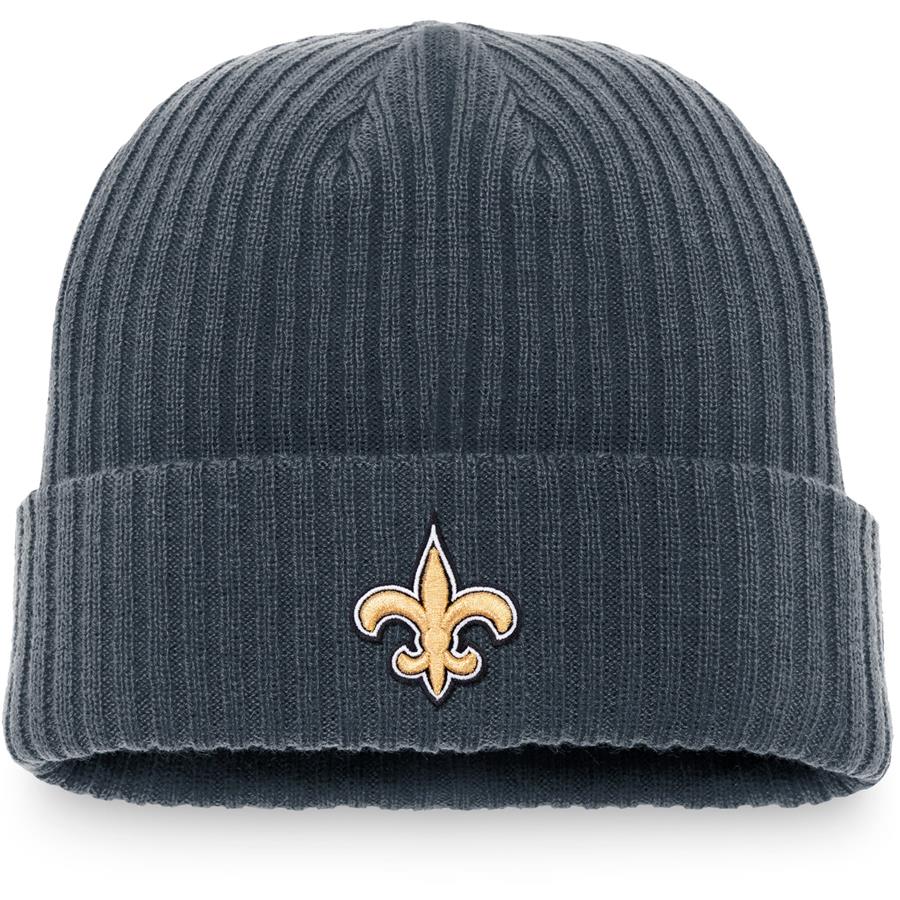 New Orleans Saints Fanatics Branded Dark Shadow Cuffed Knit Hat - Charcoal