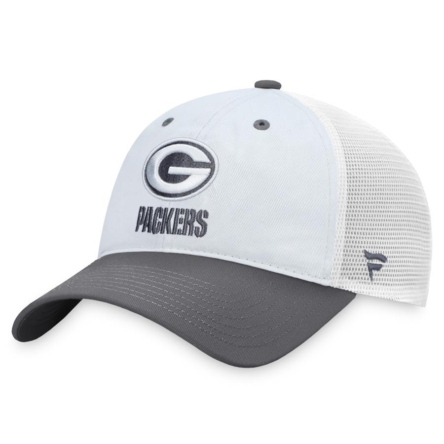 Green Bay Packers Fanatics Branded Grayout Trucker Snapback Hat - Gray