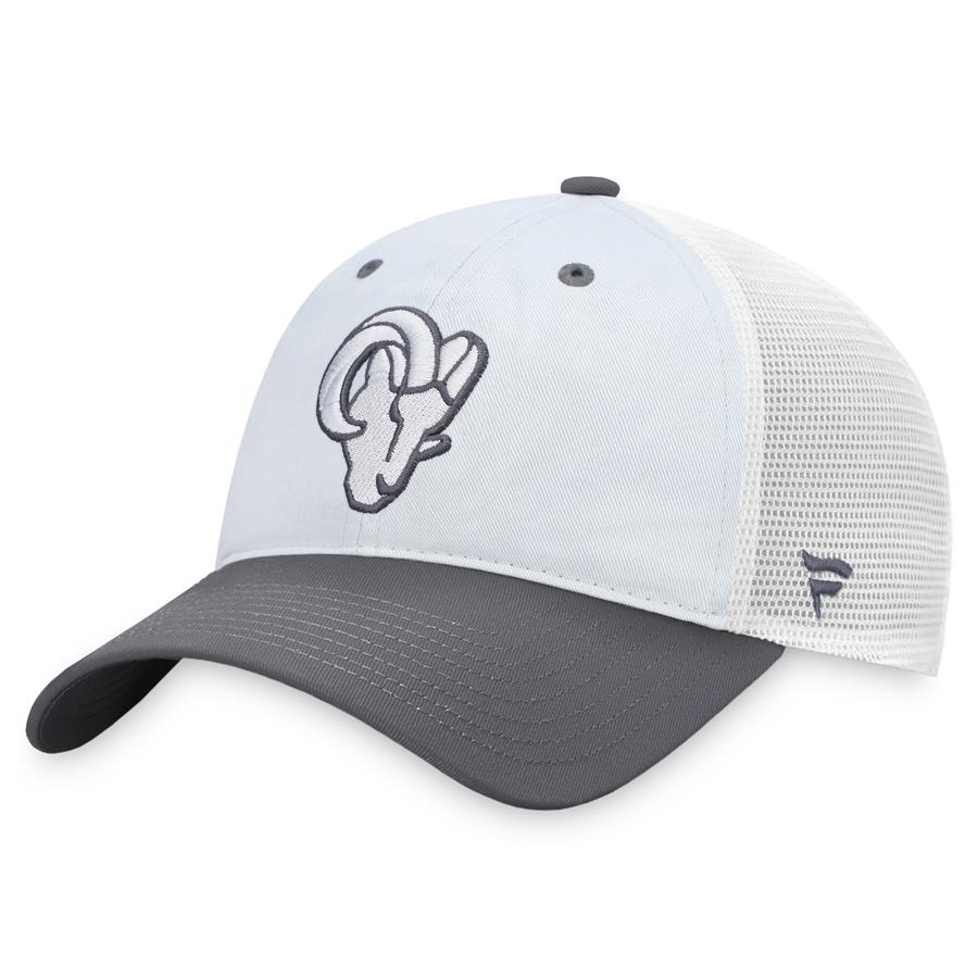 Los Angeles Rams Fanatics Branded Grayout Trucker Snapback Hat - Gray