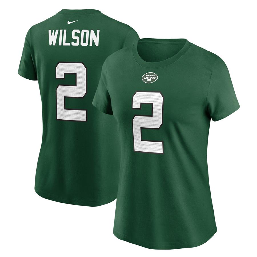 Zach Wilson New York Jets Nike Women's 2021 NFL Draft First Round Pick Player Name & Number T-Shirt - Green