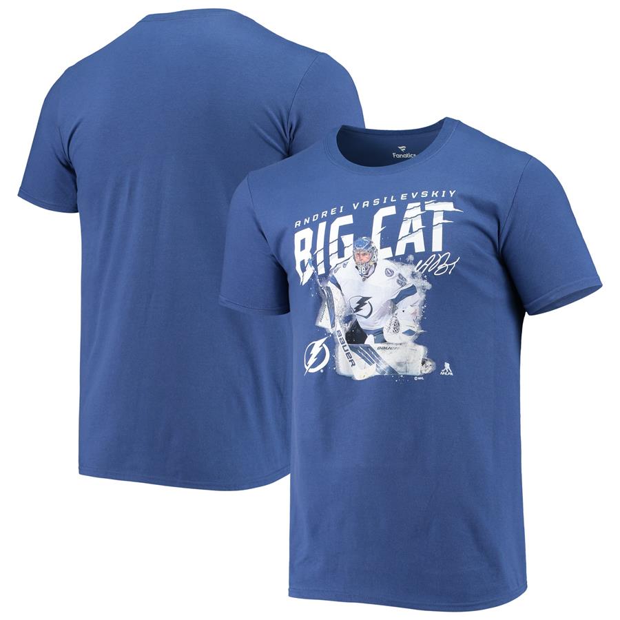 Andrei Vasilevskiy Tampa Bay Lightning Fanatics Branded Big Cat T-Shirt - Blue