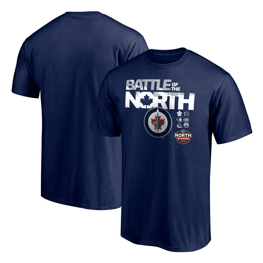 Winnipeg Jets Fanatics Branded Battle of the North T-Shirt - Navy