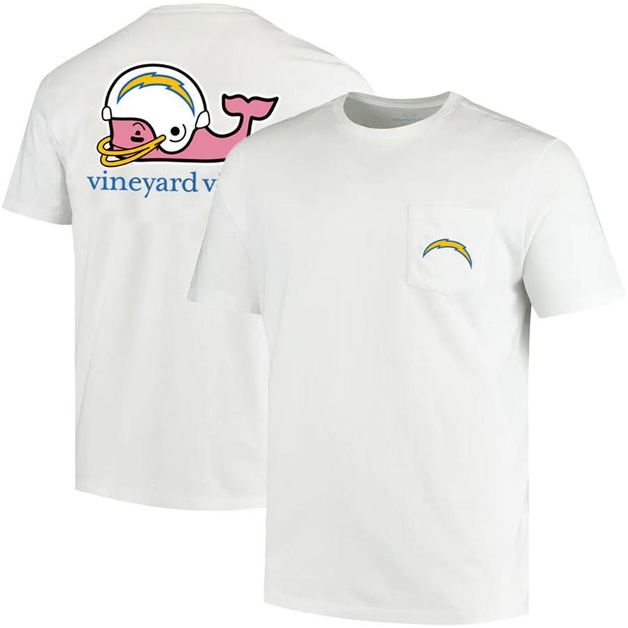 Футболка Los Angeles Chargers Vineyard Vines Team Whale Helmet (белый)