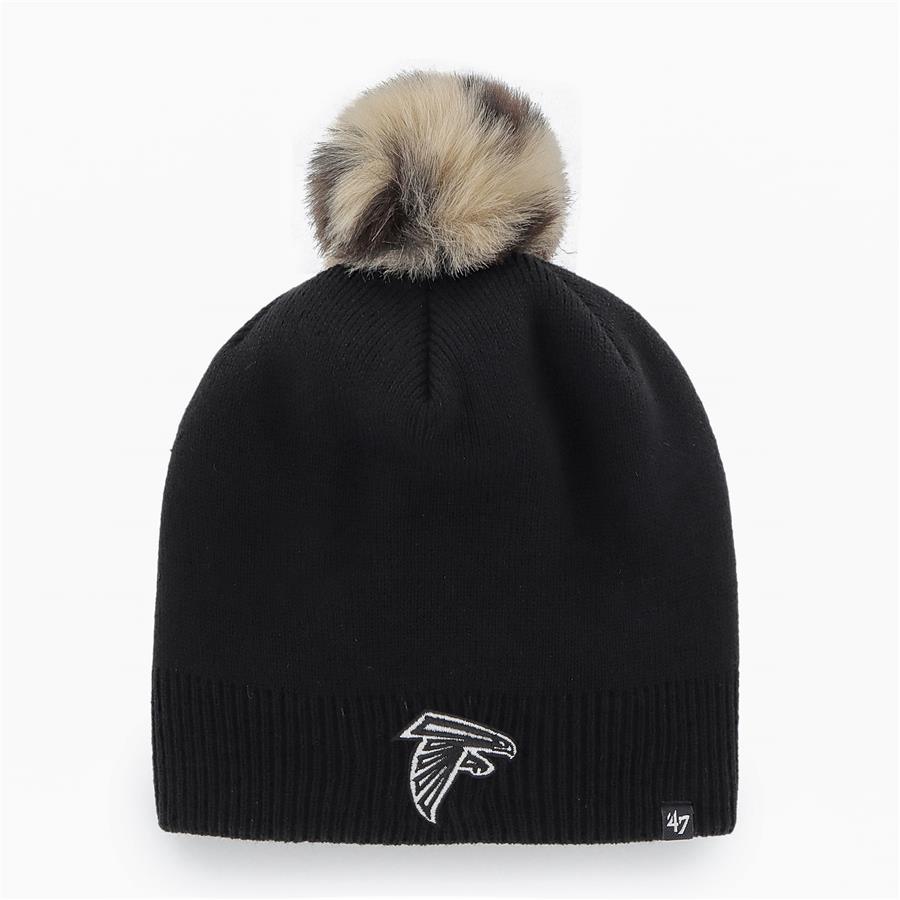 Atlanta Falcons '47 Women's Serengeti Beanie with Pom - Black