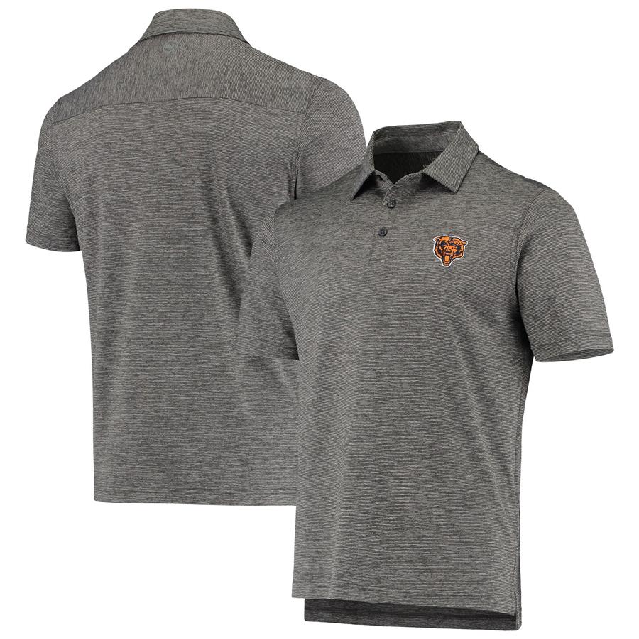 Chicago Bears Vineyard Vines Throwback Destin Polo - Charcoal