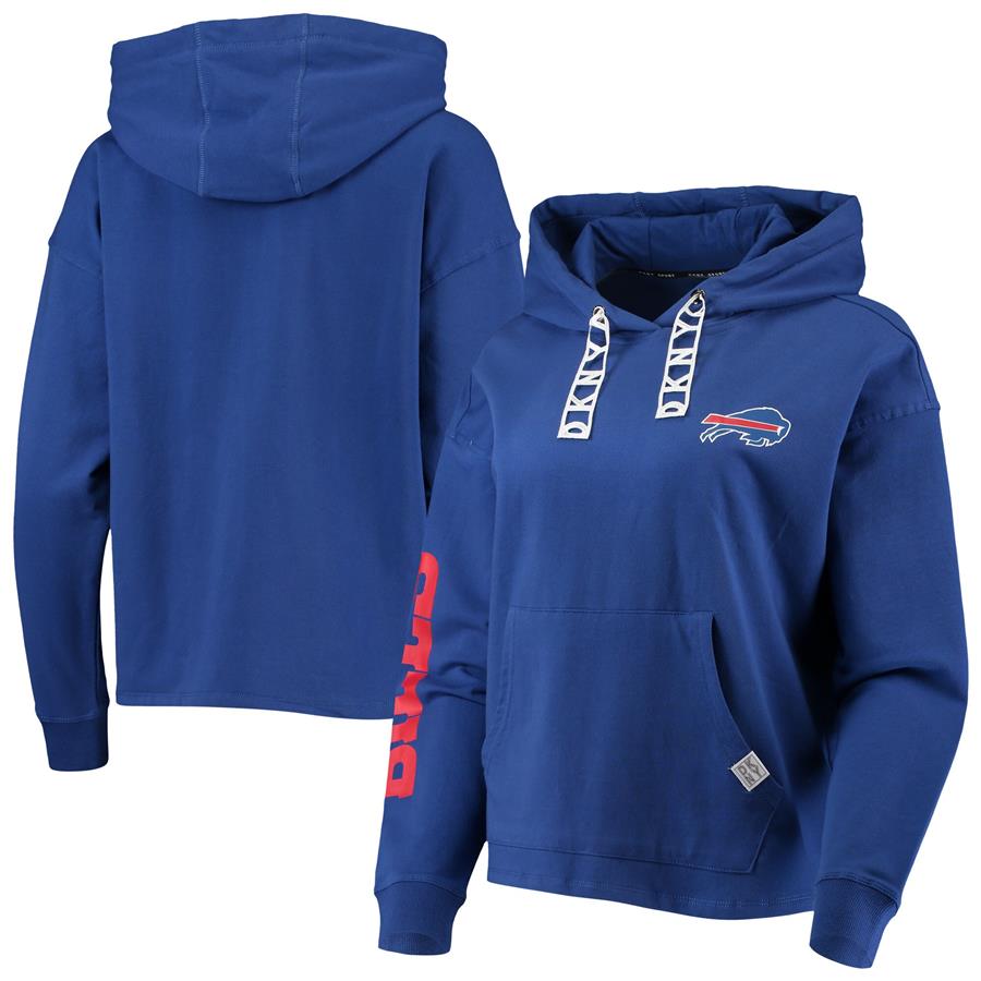 Buffalo Bills DKNY Sport Women's Staci Pullover Hoodie - Royal