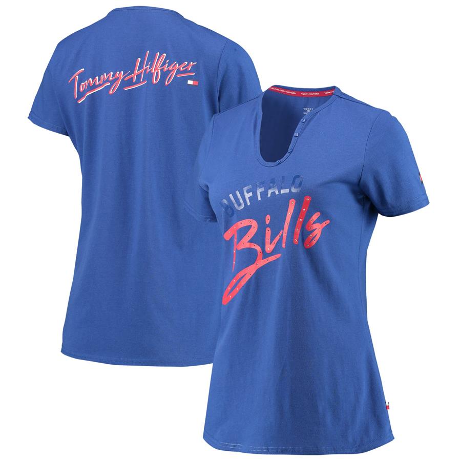 Buffalo Bills Tommy Hilfiger Women's Riley V-Neck T-Shirt - Royal