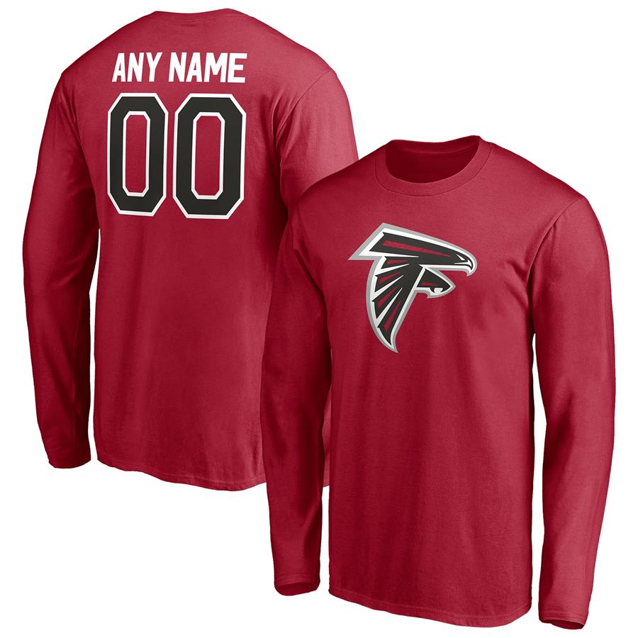 Atlanta Falcons Fanatics Branded Personalized Name & Number Winning Streak Long Sleeve T-Shirt - Cardinal