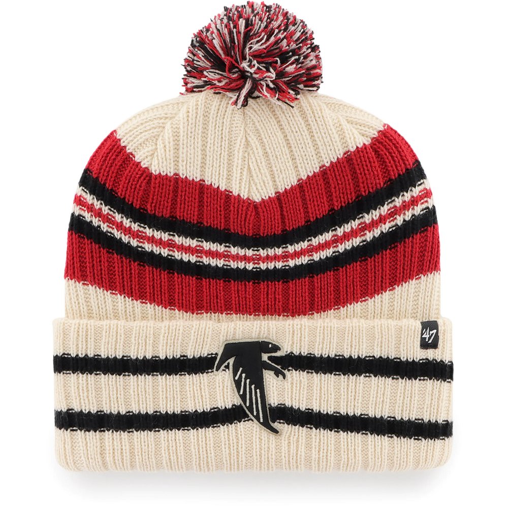 Atlanta Falcons '47 Hone Cuffed Knit Hat with Pom - Natural