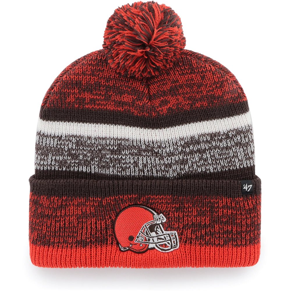 Cleveland Browns '47 Northward Cuffed Knit Hat with Pom - Brown