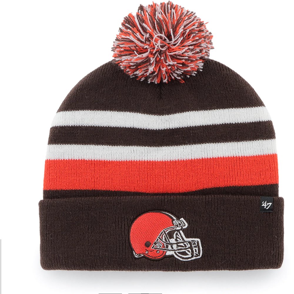 Cleveland Browns '47 State Line Cuffed Knit Hat with Pom - Brown