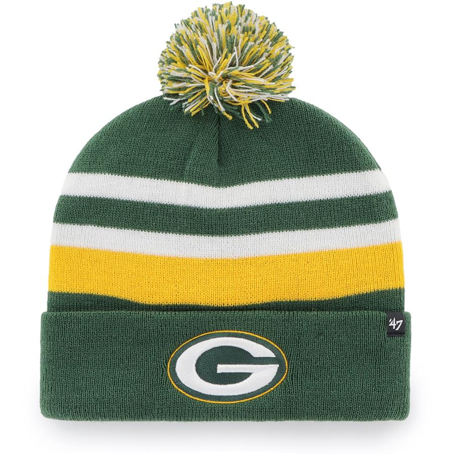 Green Bay Packers '47 State Line Cuffed Knit Hat with Pom - Green