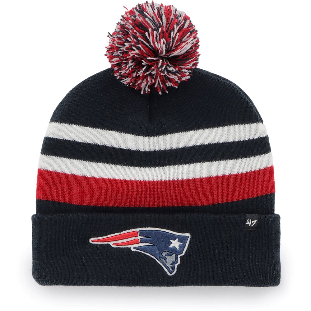 New England Patriots '47 State Line Cuffed Knit Hat with Pom - Navy