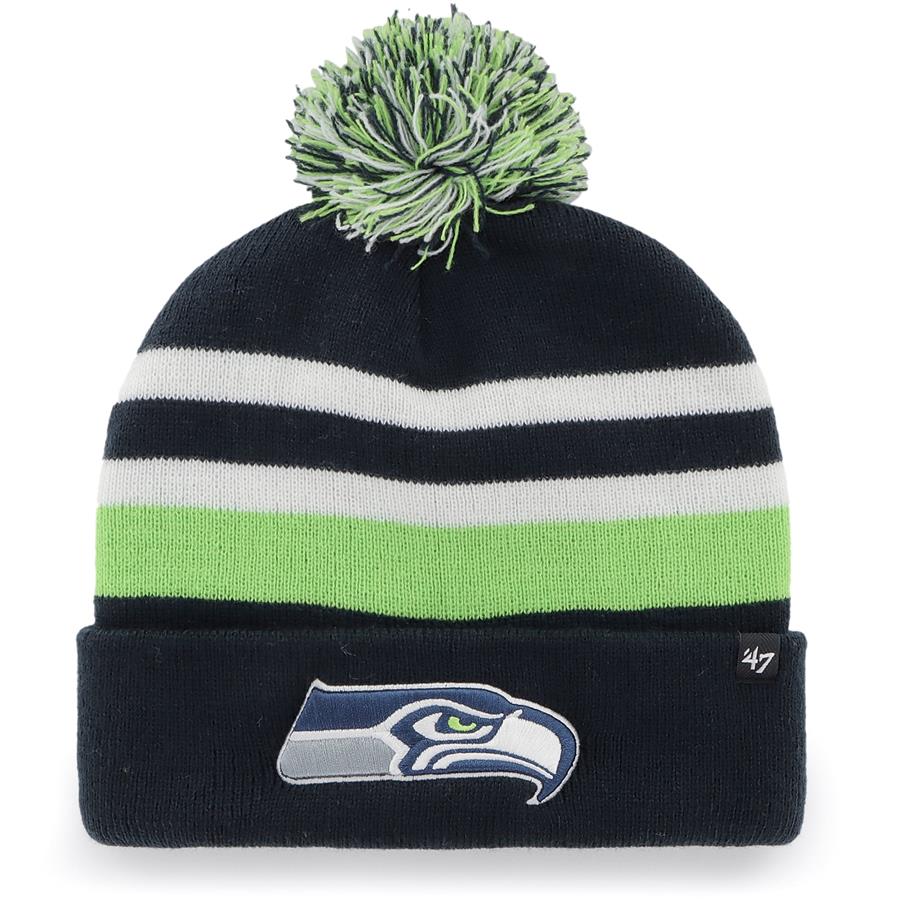 Seattle Seahawks '47 State Line Cuffed Knit Hat with Pom - College Navy