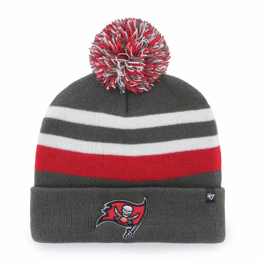 Tampa Bay Buccaneers '47 State Line Cuffed Knit Hat with Pom - Pewter