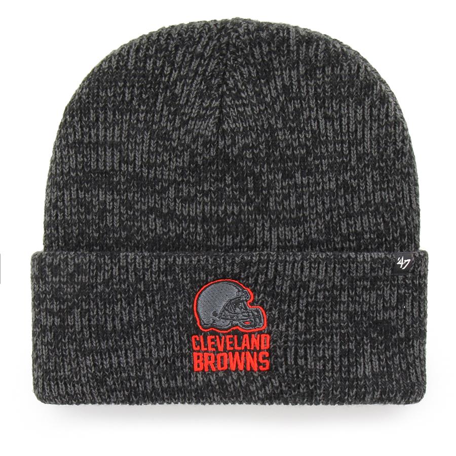 Cleveland Browns '47 Brain Freeze Tonal Cuffed Knit Hat - Heathered Black