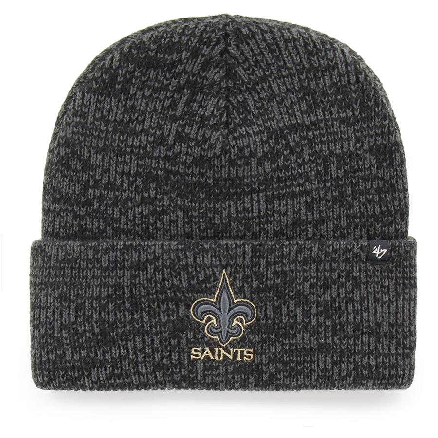 New Orleans Saints '47 Brain Freeze Tonal Cuffed Knit Hat - Heathered Charcoal