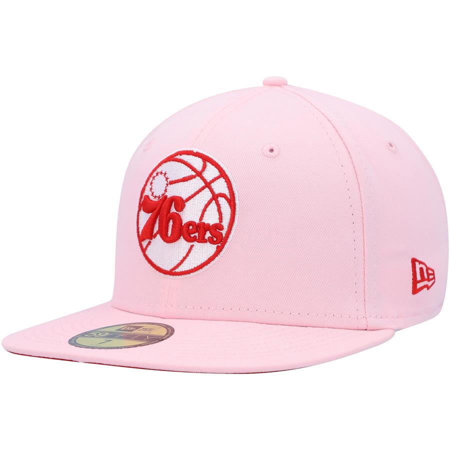 Philadelphia 76ers New Era Candy Cane 59FIFTY Fitted Hat - Pink