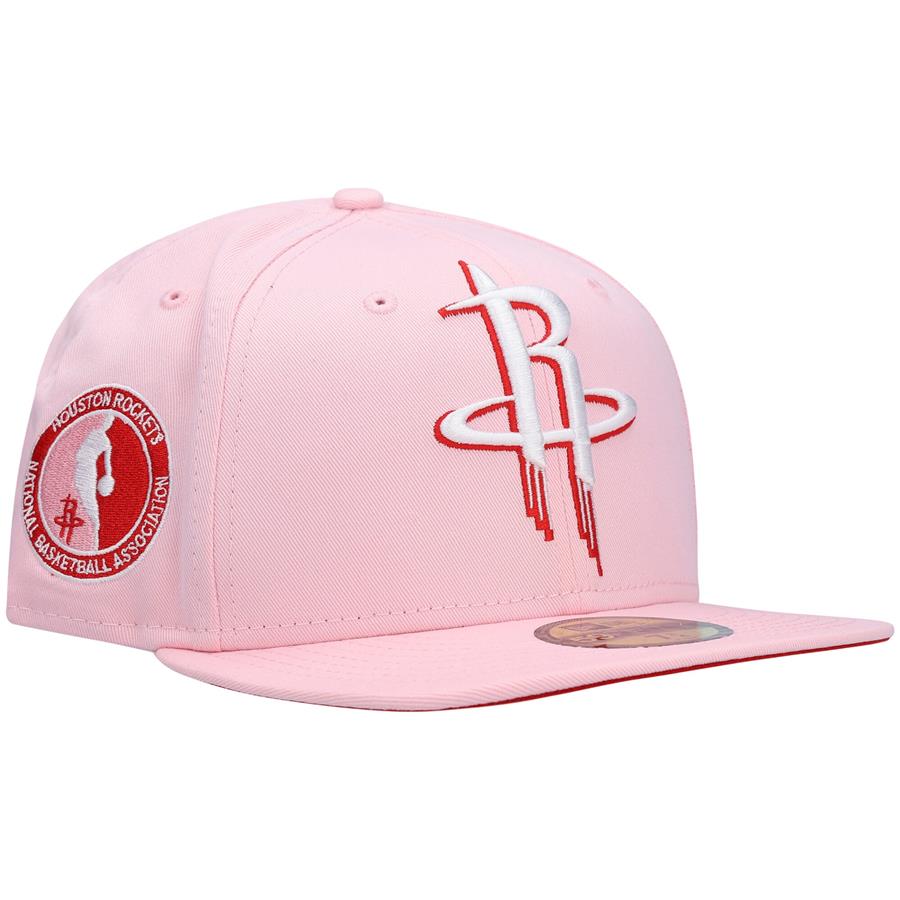 Houston Rockets New Era Candy Cane 59FIFTY Fitted Hat - Pink