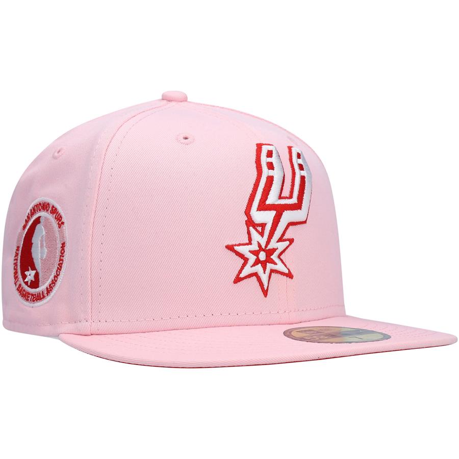 San Antonio Spurs New Era Candy Cane 59FIFTY Fitted Hat - Pink