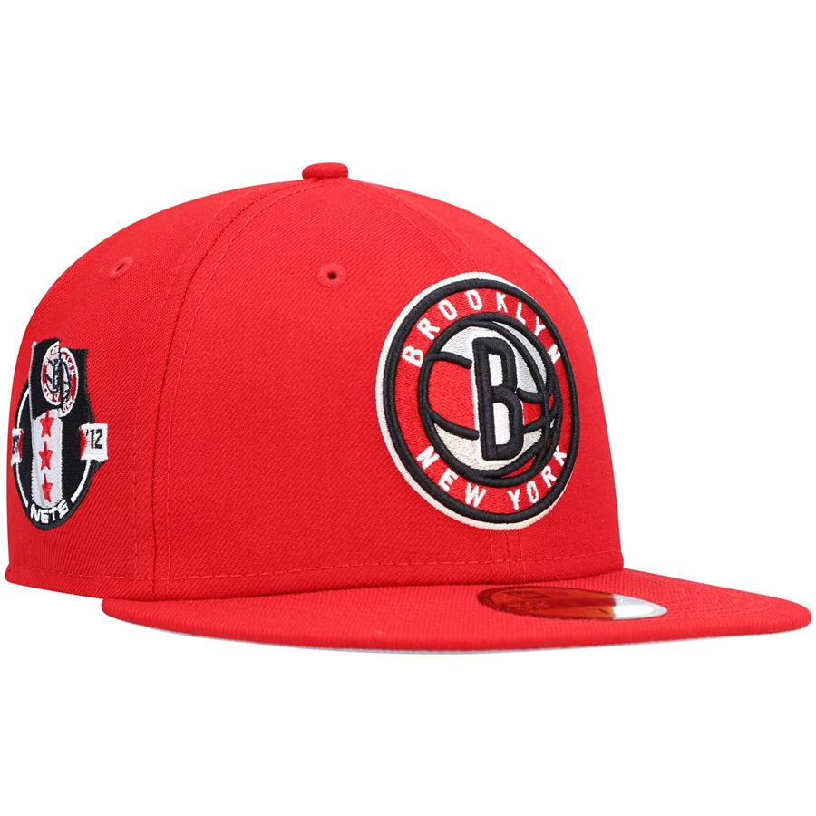Brooklyn Nets New Era Est. '12 Side Patch Collection Fitted Hat - Red