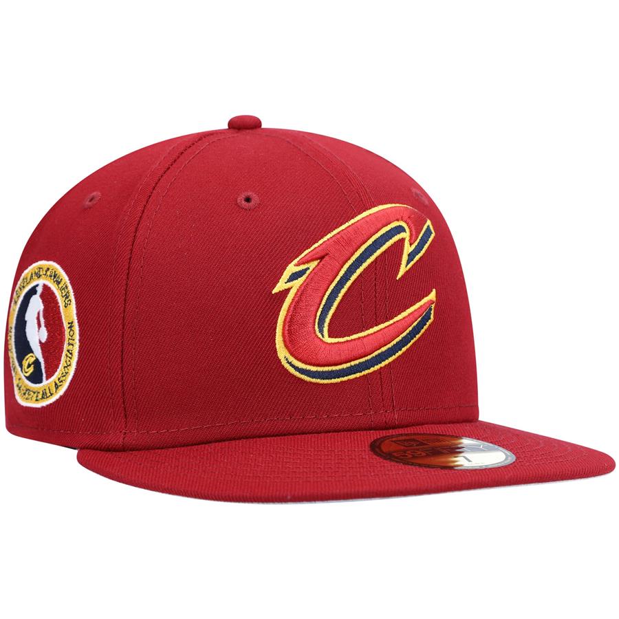 Cleveland Cavaliers New Era Team Logoman 59FIFTY Fitted Hat - Wine