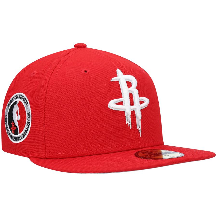 Houston Rockets New Era Team Logoman 59FIFTY Fitted Hat - Red