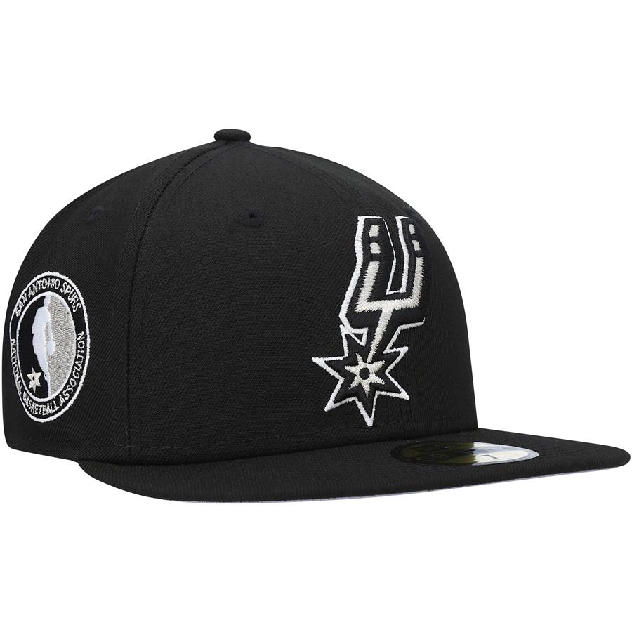 San Antonio Spurs New Era Team Logoman 59FIFTY Fitted Hat - Black