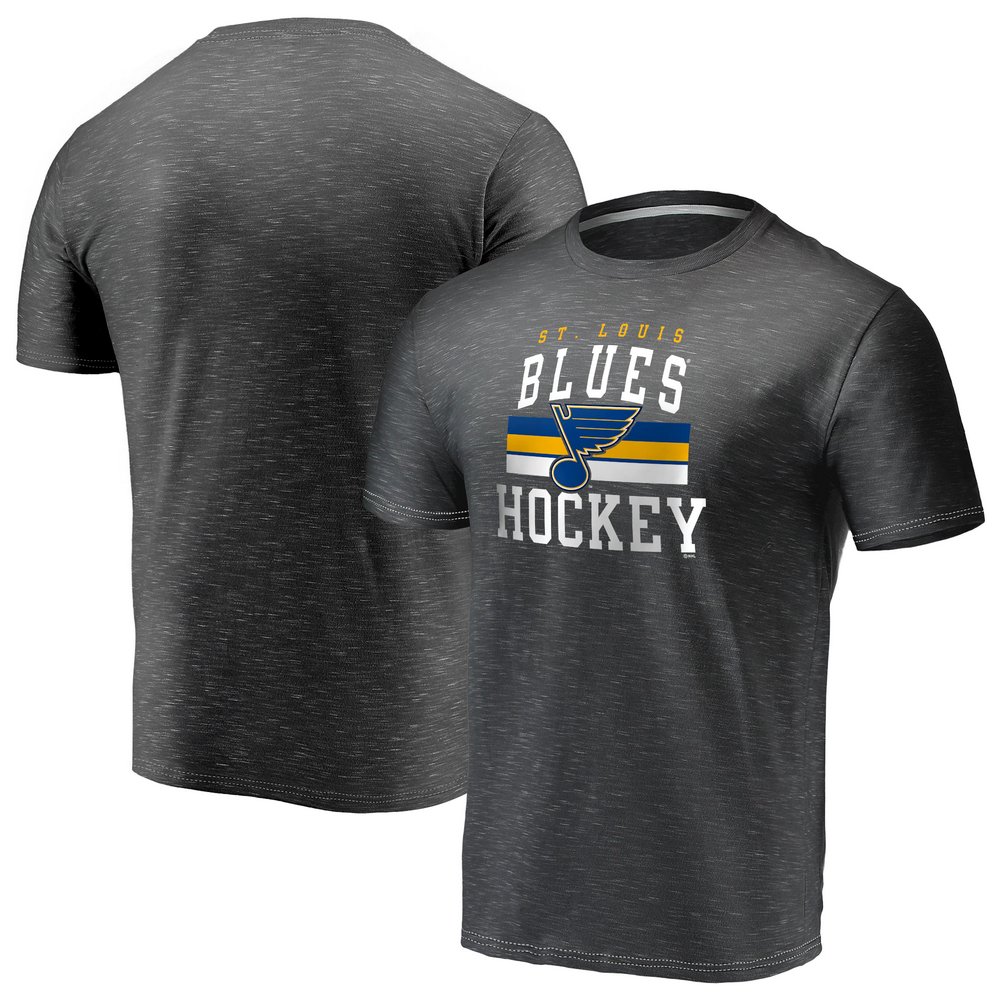 St. Louis Blues Fanatics Branded Dynasty Space Dye T-Shirt - Charcoal