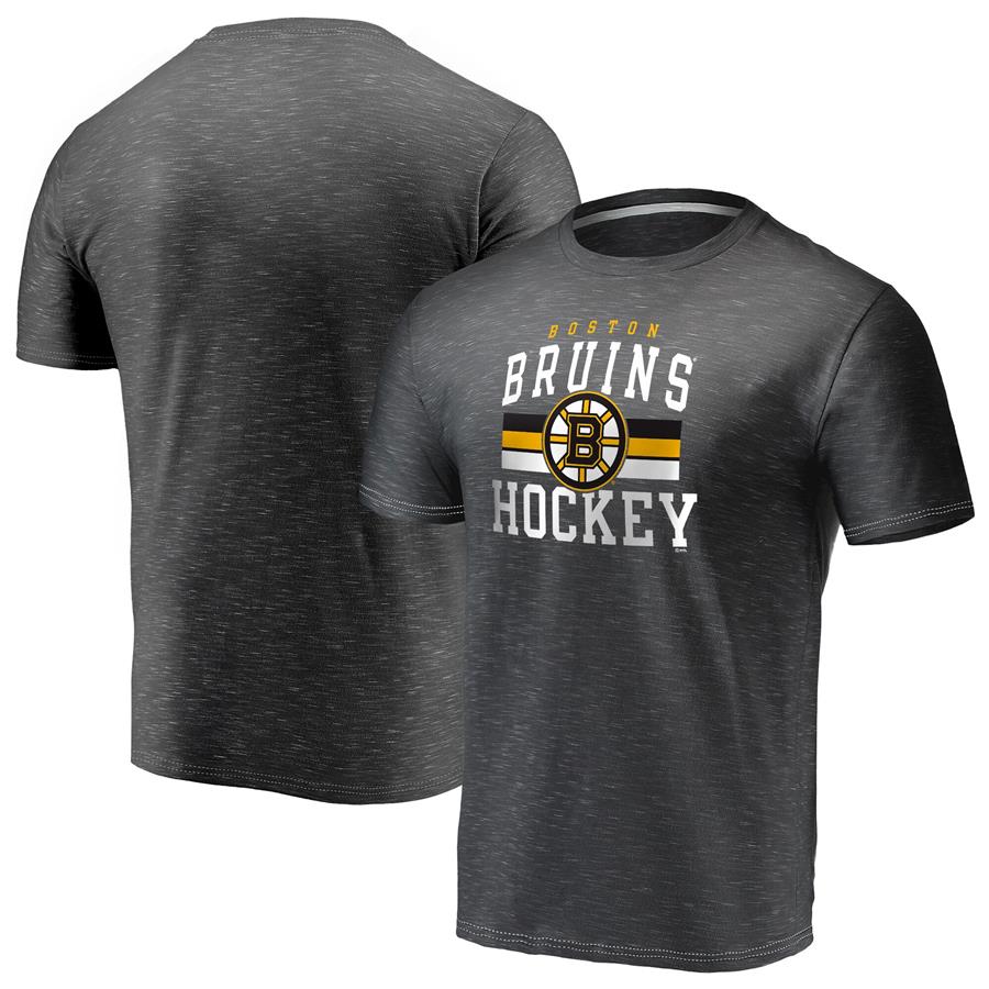 Boston Bruins Fanatics Branded Dynasty Space Dye T-Shirt - Charcoal