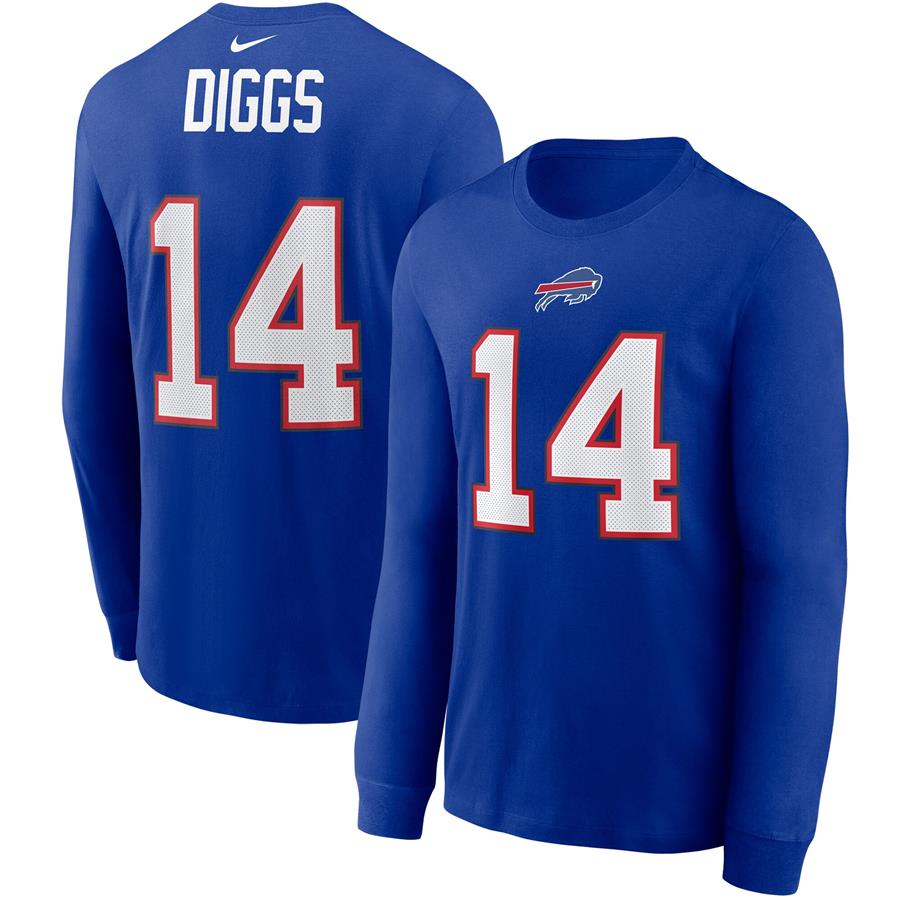 Stefon Diggs Buffalo Bills Nike Player Name & Number Long Sleeve T-Shirt - Royal