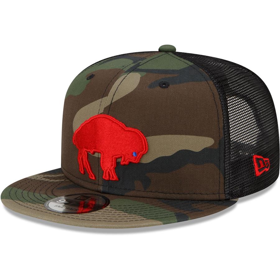 Buffalo Bills New Era Woodland Trucker 2.0 Vintage 9FIFTY Snapback Hat - Camo