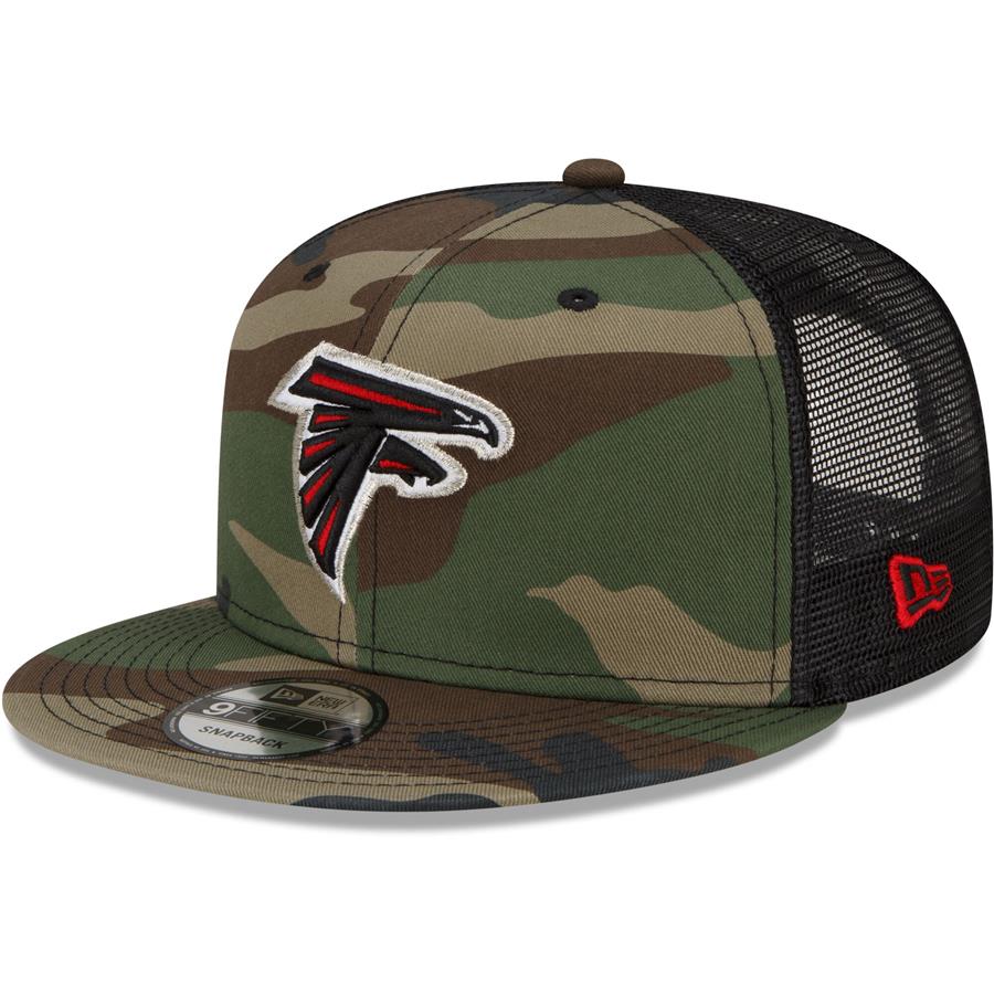 Atlanta Falcons New Era Woodland Trucker 2.0 9FIFTY Snapback Hat - Camo