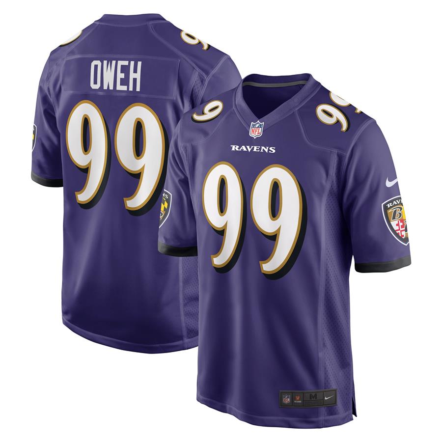 Odafe Oweh Baltimore Ravens Nike 2021 NFL Draft First Round Pick Game Jersey - Purple