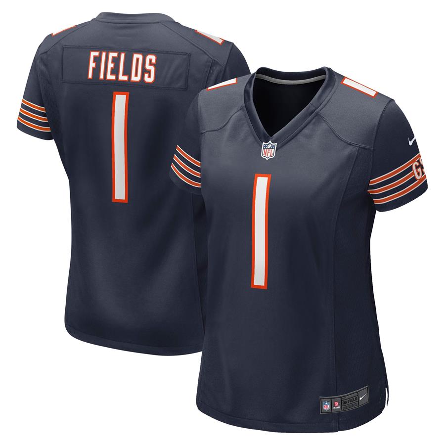 Justin Fields Chicago Bears Nike Women's 2021 NFL Draft First Round Pick Game Jersey - Navy