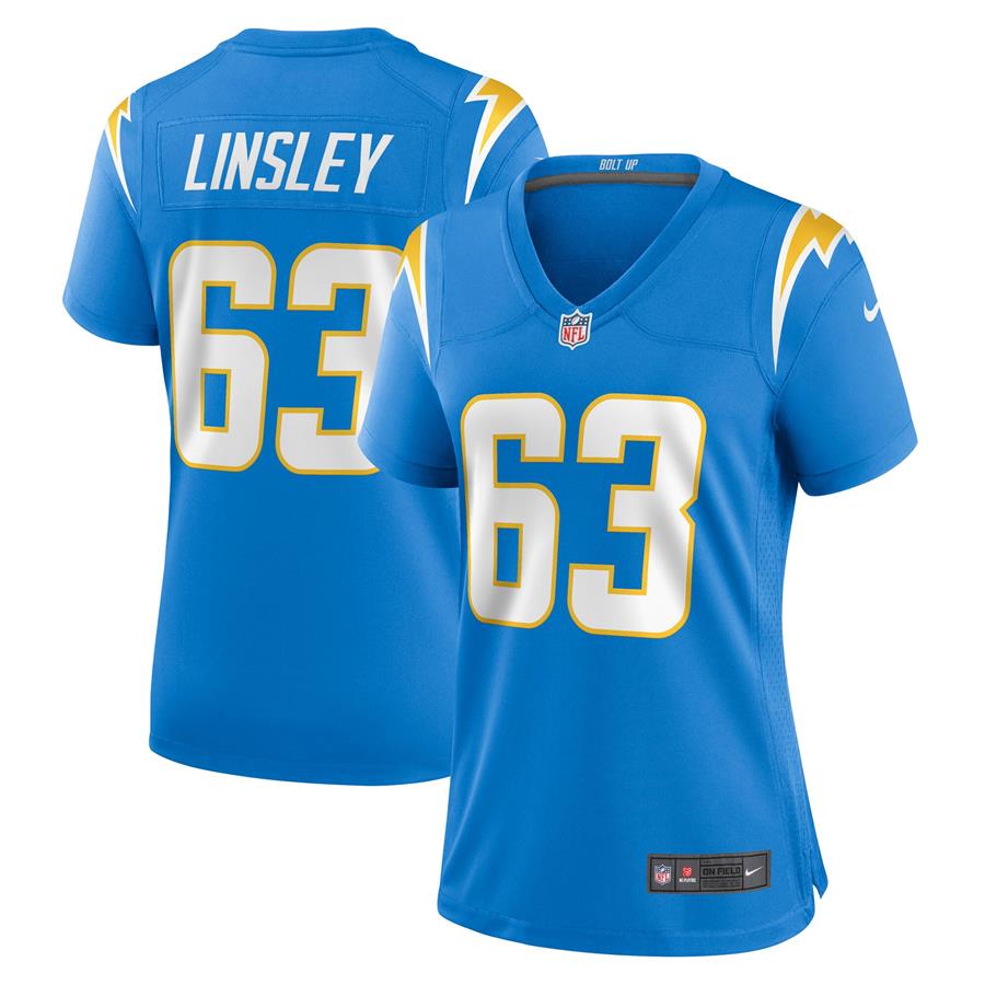 Женское джерси Corey Linsley Los Angeles Chargers Nike Game Player (голубой)