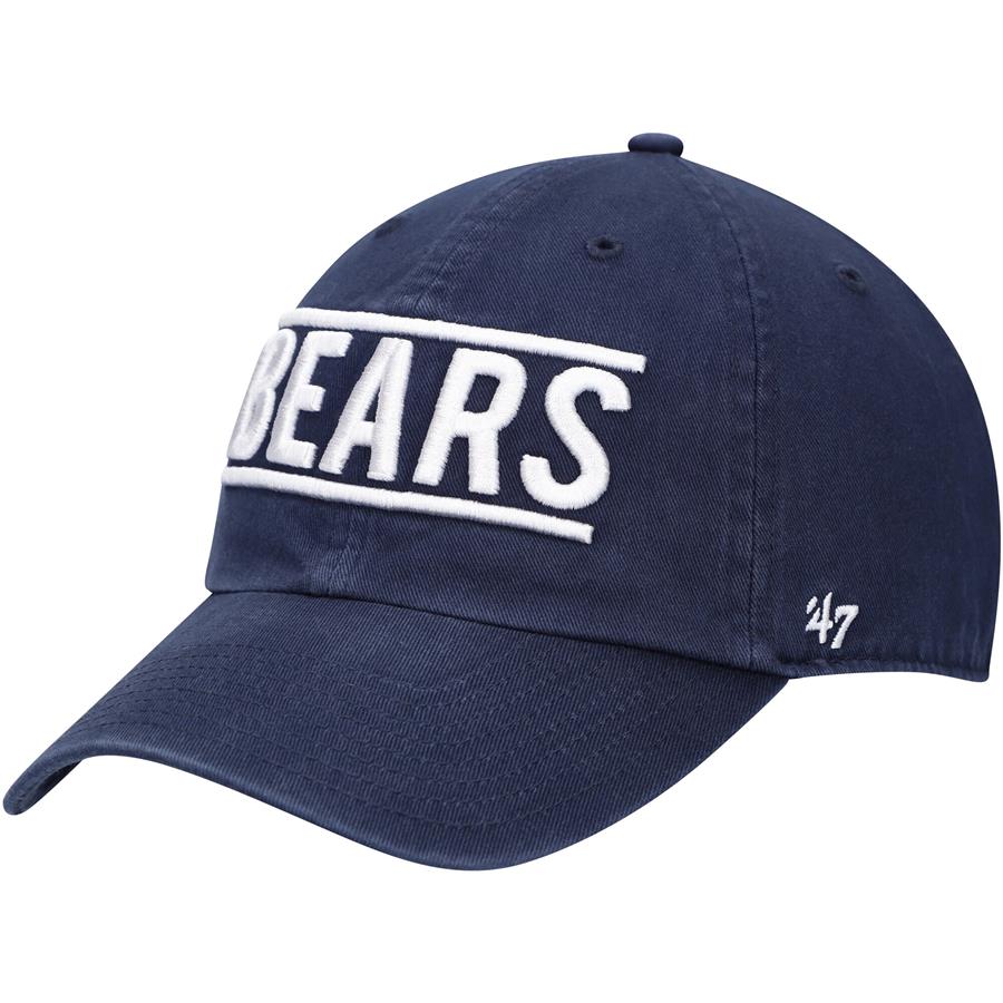 Chicago Bears '47 Clean Up Script Adjustable Hat - Navy