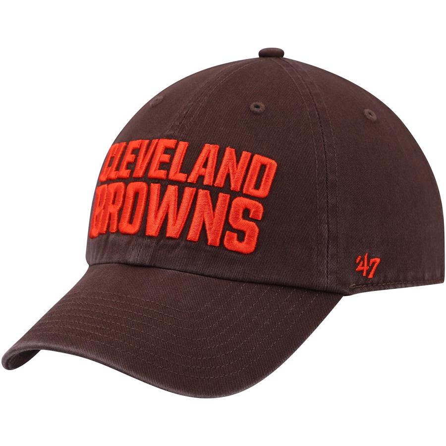 Cleveland Browns '47 Clean Up Script Adjustable Hat - Brown