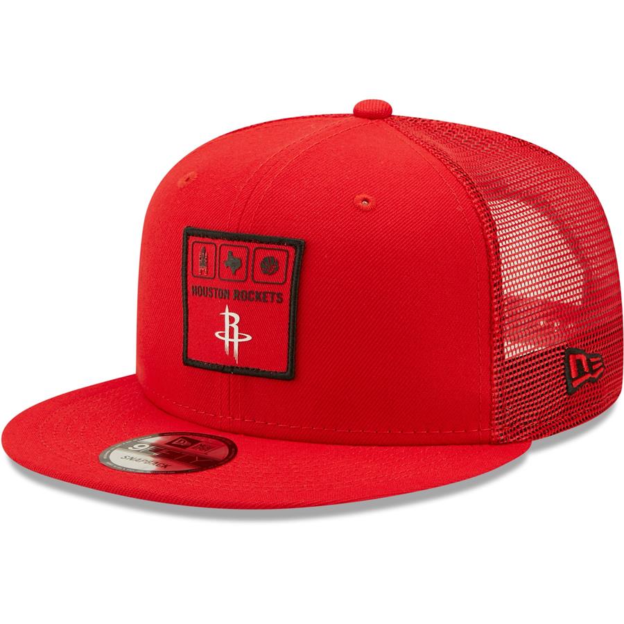 Houston Rockets New Era Localized Trucker 9FIFTY Snapback Hat - Red