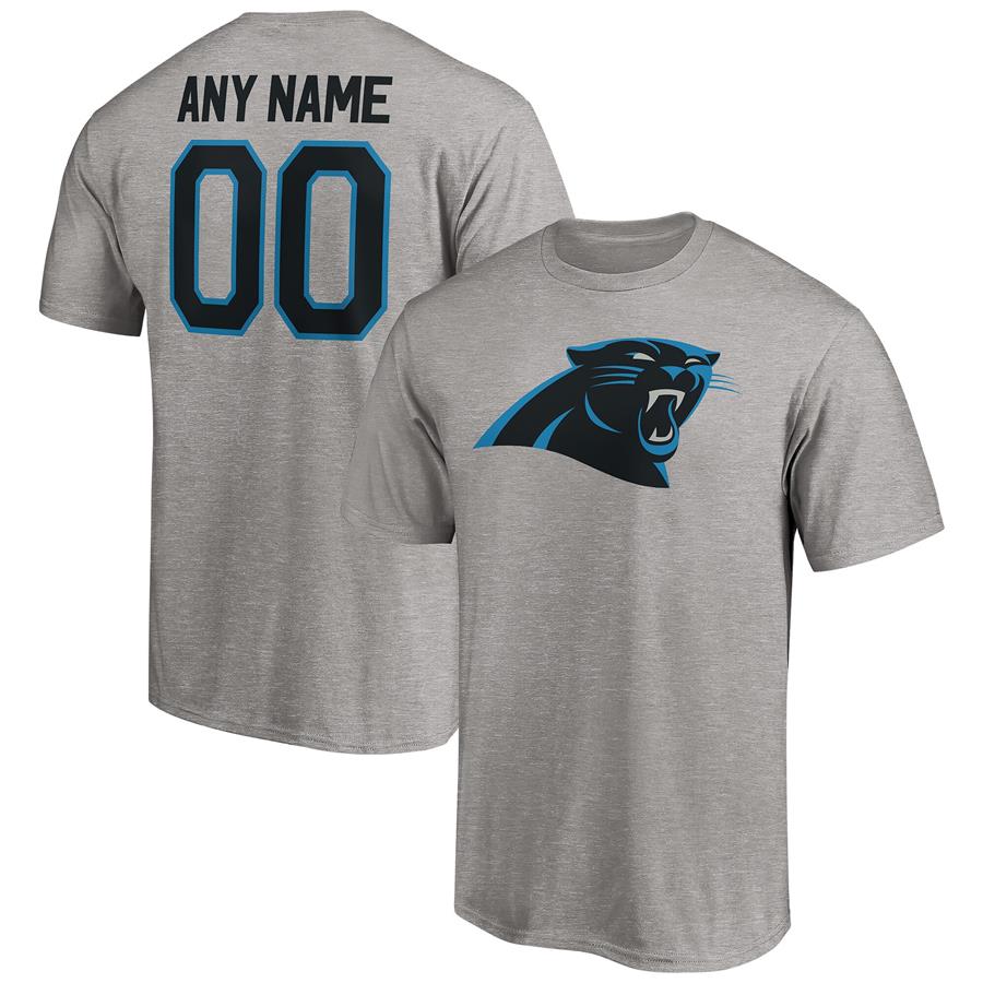 Carolina Panthers Fanatics Branded Personalized Winning Streak Name & Number T-Shirt - Heathered Gray