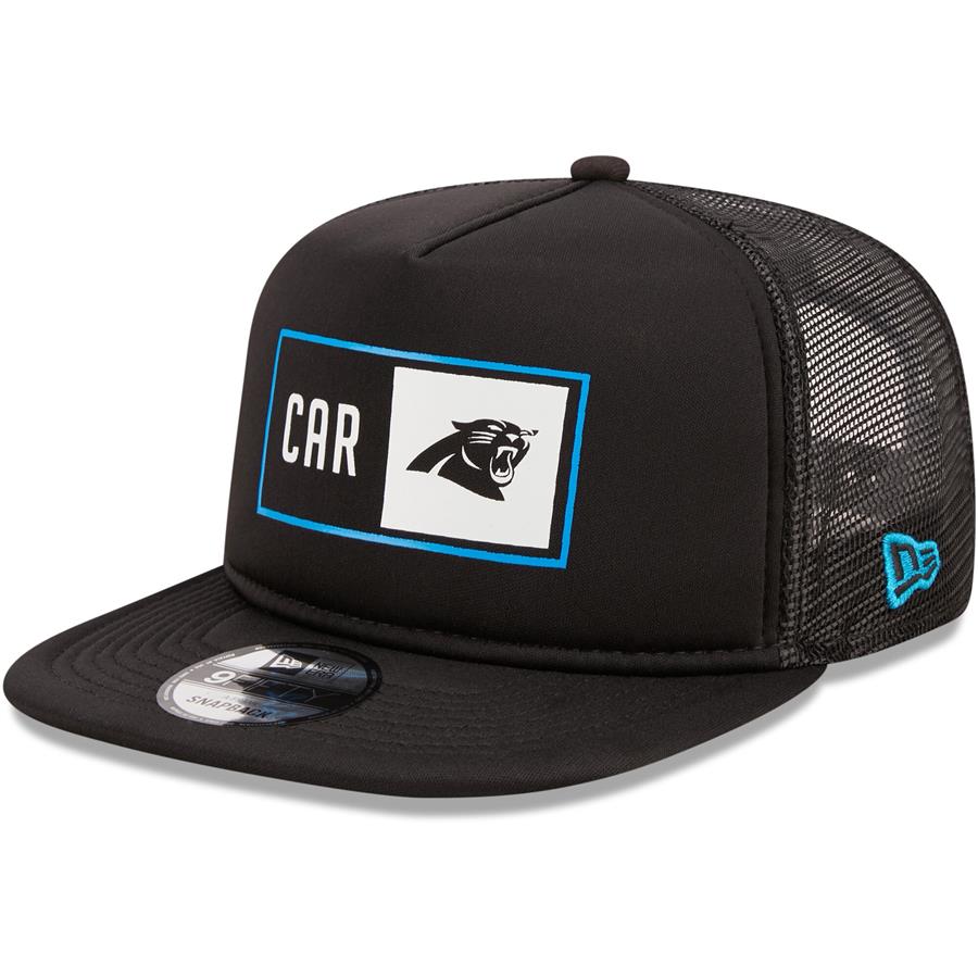 Carolina Panthers New Era Balanced Trucker 9FIFTY Snapback Hat - Black